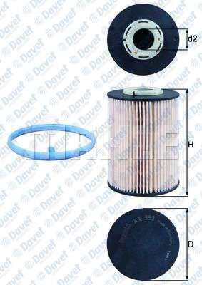 MAHLE KX393D Yakit Filtresi Mondeo 07>